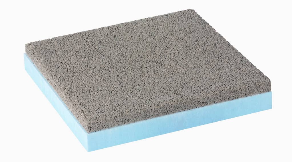 Losa filtrón combinando aislamiento térmico y protección mecánica en terraza transitable